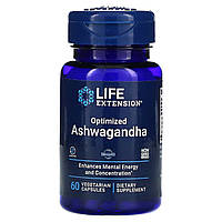 Оптимизированный экстракт ашвагандха, Optimized Ashwagandha Extract, Life Extension, 60 капсул