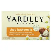 Yardley London, Увлажняющий батончик для ванн, пахта ши, 113 г (4 унции) Киев