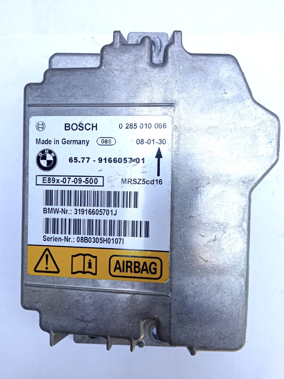 Електронний блок керування airbag BMW 0285010066 / 65.77-9166057-01 / 0 285 010 066, фото 1