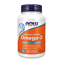 Жирні кислоти NOW Omega-3 100 softgels