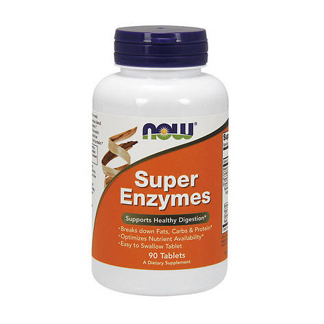 NOW Super Enzymes (90 tabs), фото 1