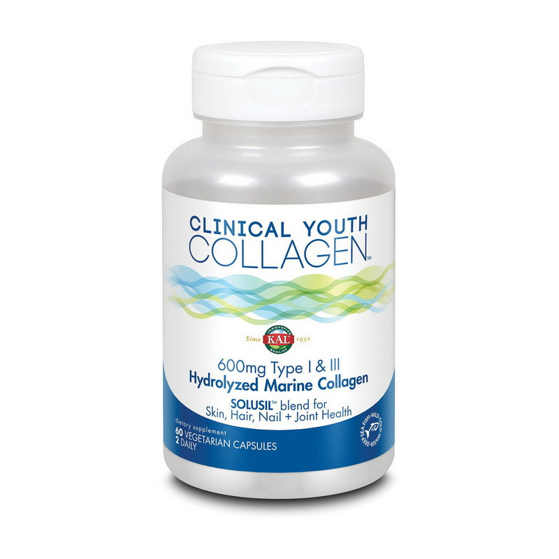 KAL Collagen 600 mg Type | & ||| (60 veg caps)