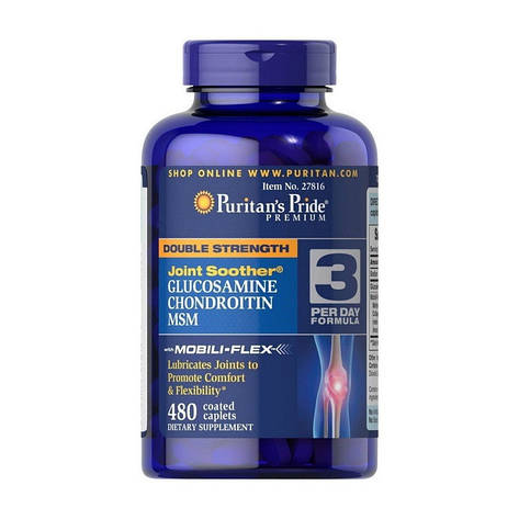 Double Strength Glucosamine, Chondroitin & MSM (480 caplets), фото 1
