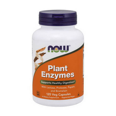 NOW Plant Enzymes (120 veg caps), фото 1