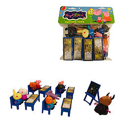 602 HC/PP-67 Герої Свинка Пеппа Шкільний кабінет, 9 фігурок, аксесуари, у пакеті