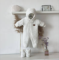 Демисезонный комбинезон для новорожденных "Marshmelloy" рост 62 см Kid's Fantasy Молочный