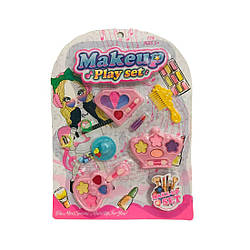 19 B Косметика, 3 палетки тіней, гребінець, помада, 2 кільця, капелюшка, на аркуші