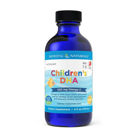 Nordic Naturals Children's DHA 530 mg Omega-3 (119 ml, natural strawberry), фото 1