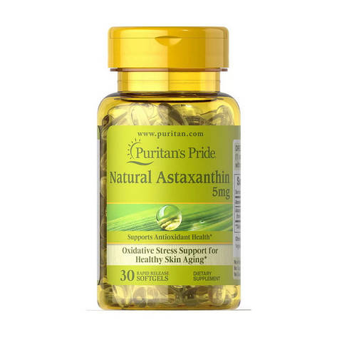 Puritan's Pride Astaxanthin 5 mg (30 softgels), фото 1