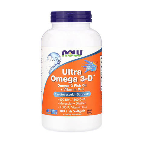 Ultra Omega 3-D (180 fish softgels), фото 1