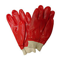 Перчатки рабочие с нитриловым покрытием красные