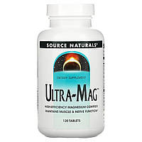 Магний, комплекс Ультра-Маг, Ultra-Mag Magnesium Complex Source Naturals, 120 таблеток