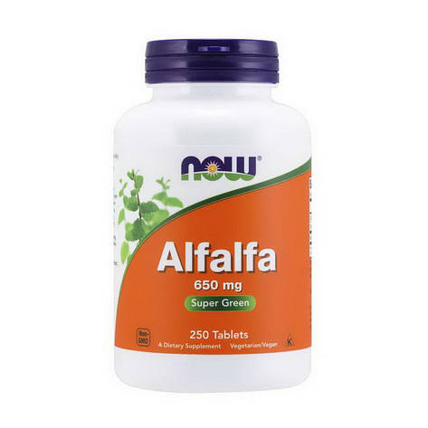 NOW Alfalfa 650 mg (250 tab), фото 1