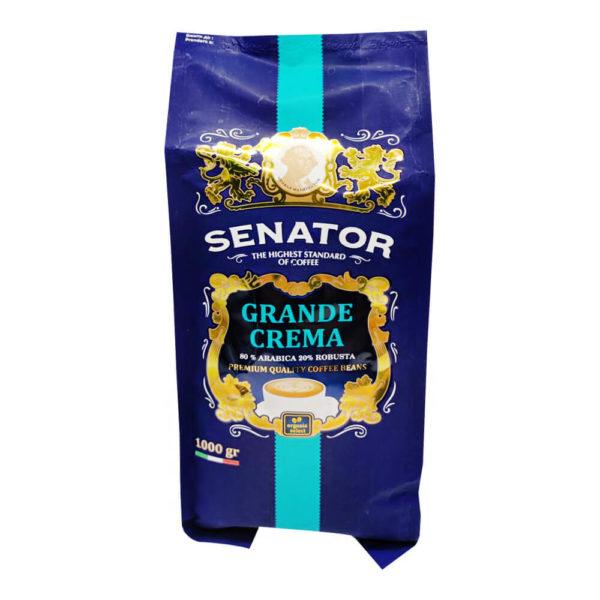 Кава в зернах Senator Grande Crema купаж арабіки (80%) і робусти (20%) 1000 грамів, фото 1