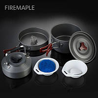 Набор туристической посуды Fire-Maple FMC-204: сковородка, чайник, кастрюля-котелок