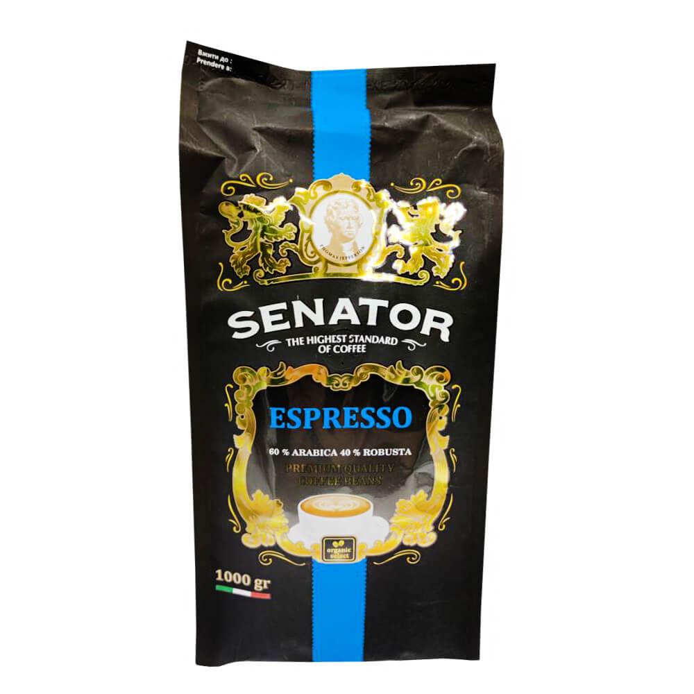 Кава в зернах Senator Espresso купаж арабіки 60% і робусти 40% 1000 грамів