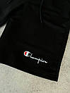 Шорти спортивні чоловічі чорні повсякденні оверсайз вільні фірмові Champion (Чемпіон), фото 2