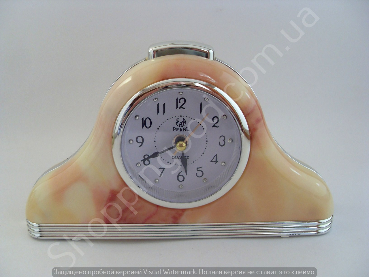 Настольные часы будильник Pearl PR2 треугольные с подсветкой арабские цифры шаговый ход - фото 1 - id-p323775717