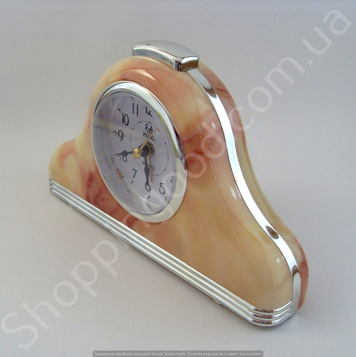 Настольные часы будильник Pearl PR2 треугольные с подсветкой арабские цифры шаговый ход - фото 2 - id-p323775717