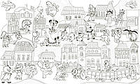 Обои раскраски, раскраски для детей Герои сказок и мультфильмов, 60х100 (23062342026)