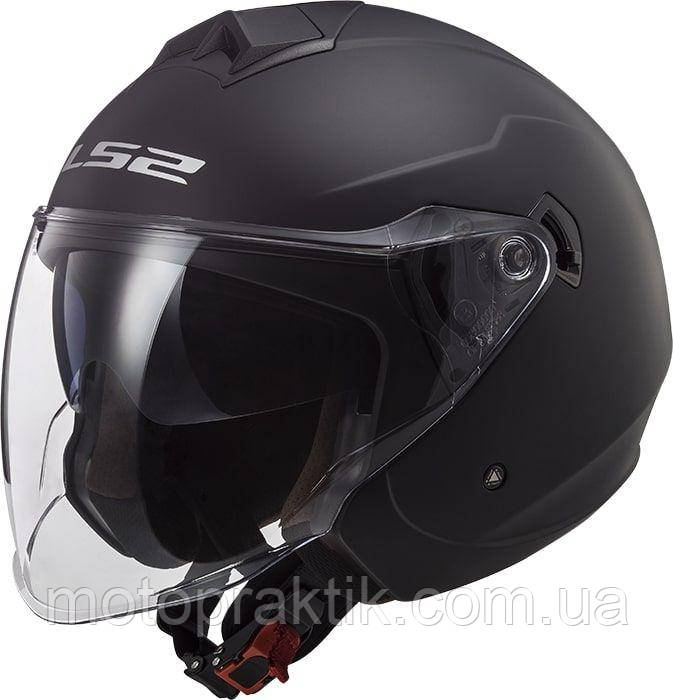 LS2 OF573 Twister 2 Solid Matt Black, XS Мотошолом лицевик з окулярами
