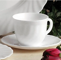 Белый чайный сервиз Luminarc Trianon из стеклокерамики 6х220 мл (E8845)