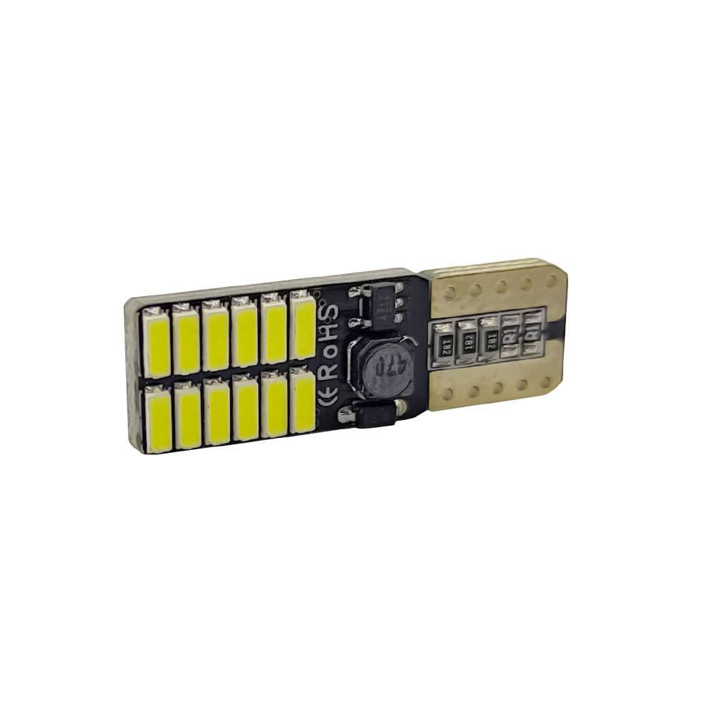

Светодиодная лампа W5W T10-4014-24SMD-PCB Canbus белая