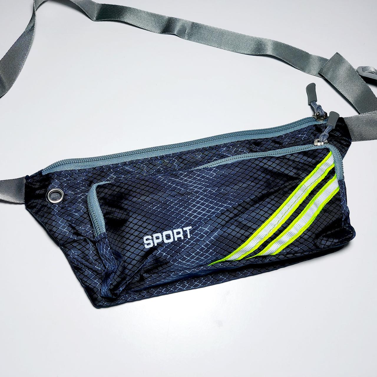 Поясна плоска сумка бананка дитяча темносиня, фото 1