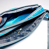 Поясна плоска сумка бананка дитяча блакитна, фото 4