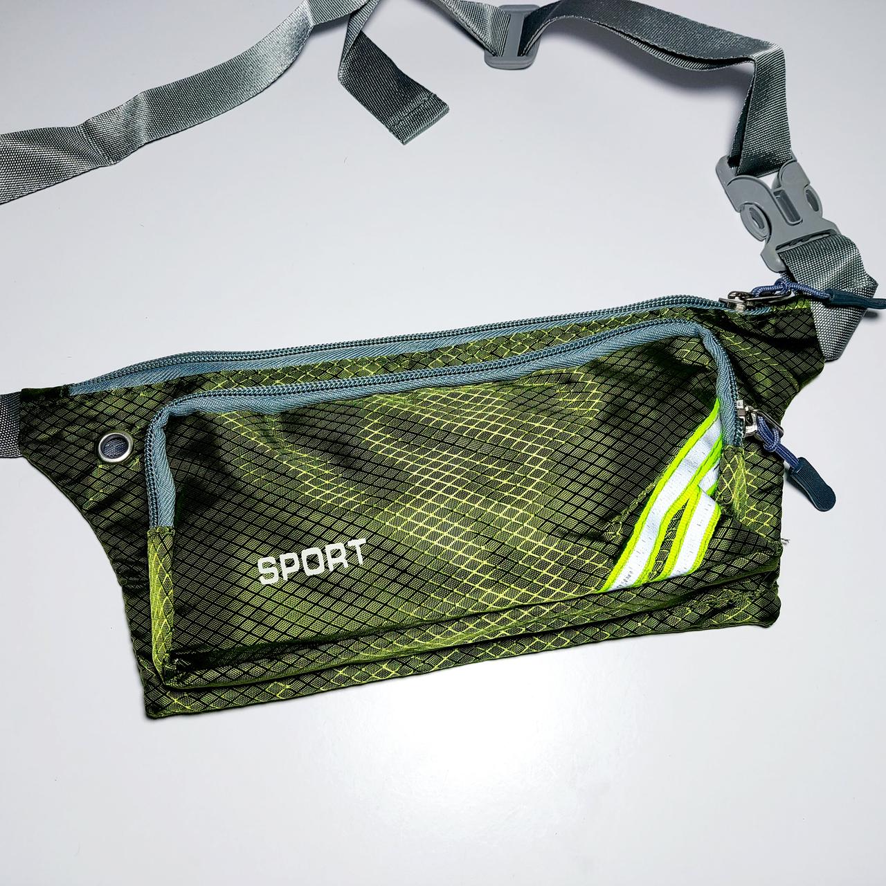 Поясна плоска сумка бананка дитяча хакі, фото 1