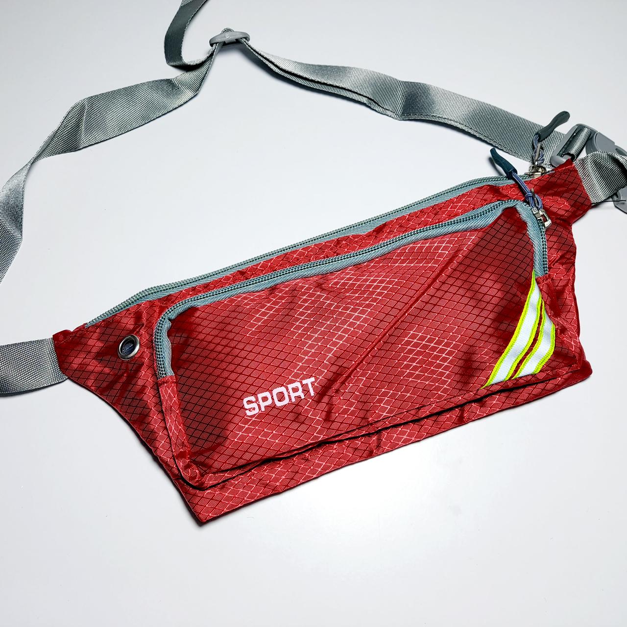 Поясна плоска сумка бананка дитяча червона, фото 1