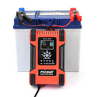 Зарядное устройство для гелевого и автомобильного аккумулятора Foxsur (12V 12А-24V 6A) Зарядное устройство