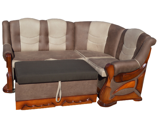 Кухонний куточок зі спальним місцем Візит 175х130 (Beige і Brown) колір Горіх для кухні та вітальні Мікс Меблі