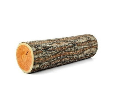 Подушка в виде полена . Мягкая подушка бревно 43см, декоративное полено, фото 1