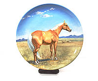 Декоративная (сувенирная) фарфоровая тарелка "The American Quarter Horse" Spode Англия 1988 год 21 см