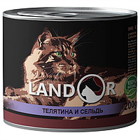 Landor Senior Cats Calf And Herring влажный корм для пожилых котов 0.2 кг