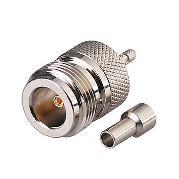 Роз'єм N type Female (мама, гніздо) обтискний на кабель RG-316 RG-178 RG-174 LMR100 SFF-50-1.5 конектор N типу