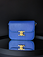 Премиум сумка Celine Triomphe Shoulder Bag Blue