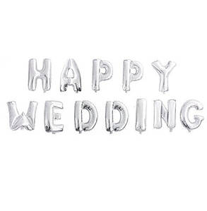 990106 Кульки Happy Wedding Срібло