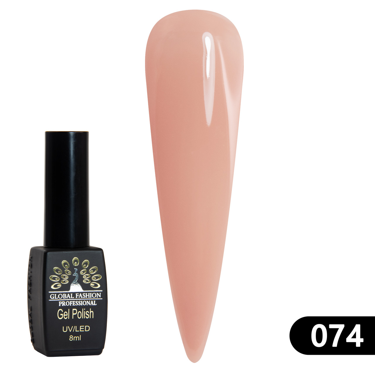 Гель-лак Global Fashion BLACK ELITE 074, 8 мл