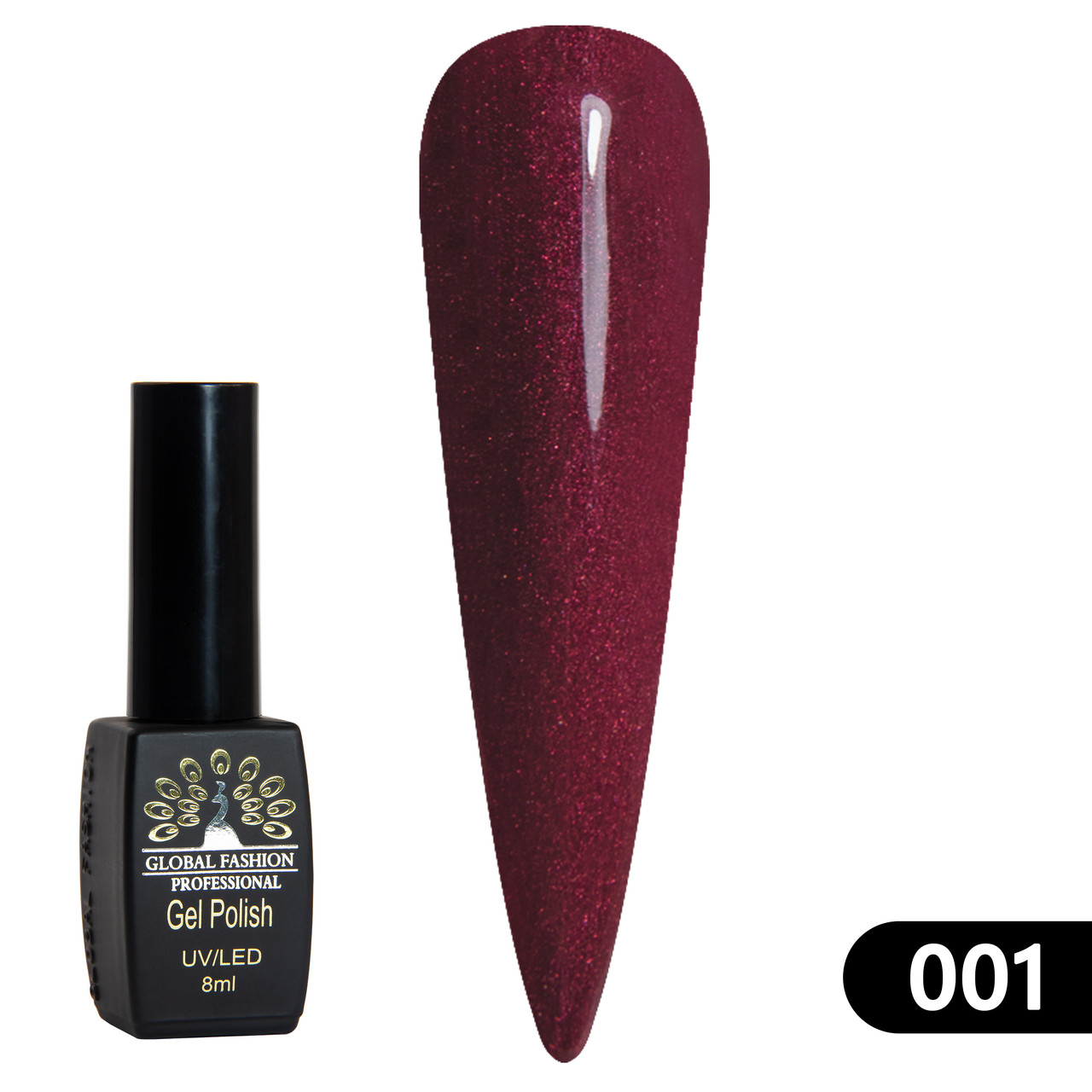 Гель-лак Global Fashion BLACK ELITE 001, 8 мл