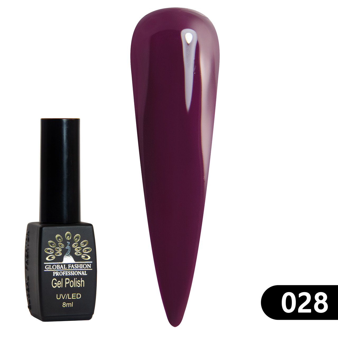 Гель-лак Global Fashion BLACK ELITE 028, 8 мл