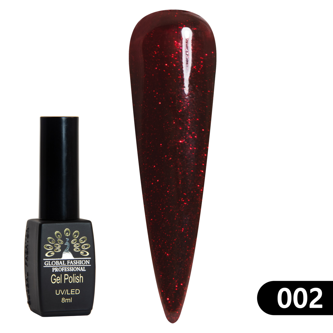 Гель-лак Global Fashion BLACK ELITE 002, 8 мл