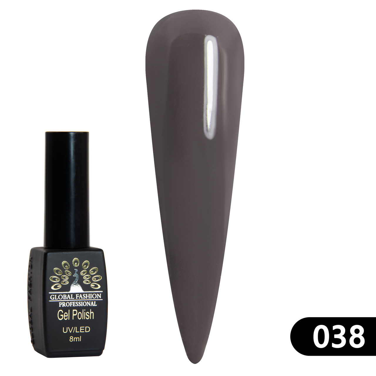 Гель-лак Global Fashion BLACK ELITE 038, 8 мл
