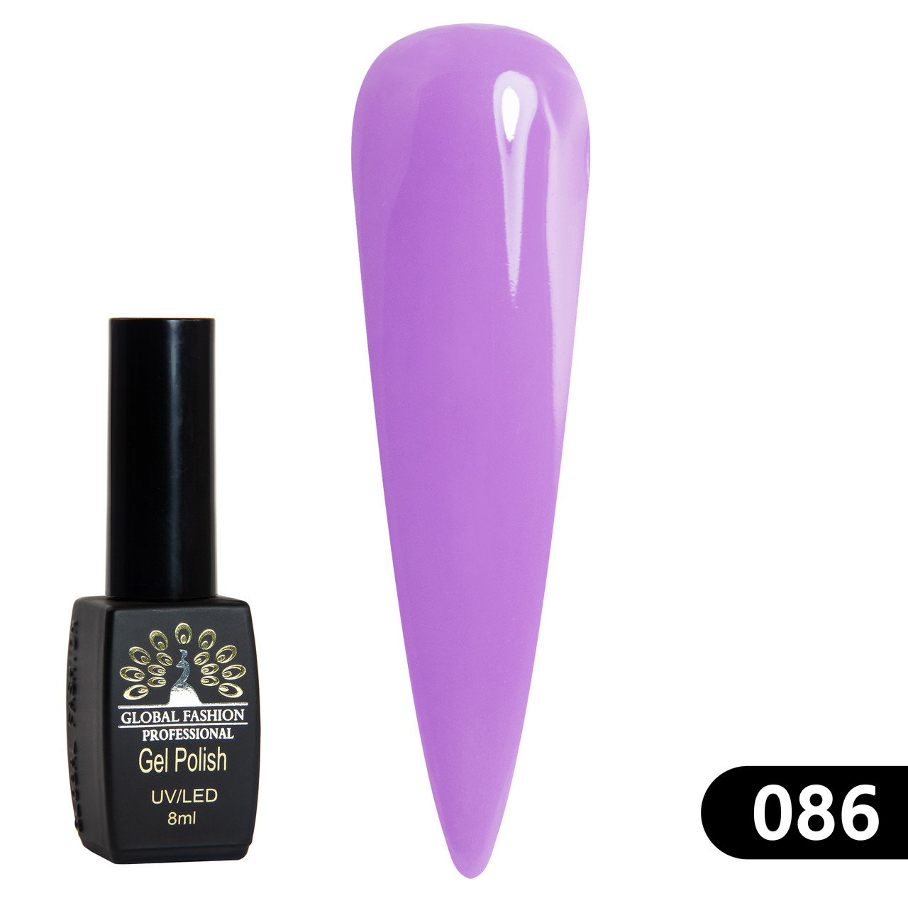 Гель-лак Global Fashion BLACK ELITE 086, 8 мл