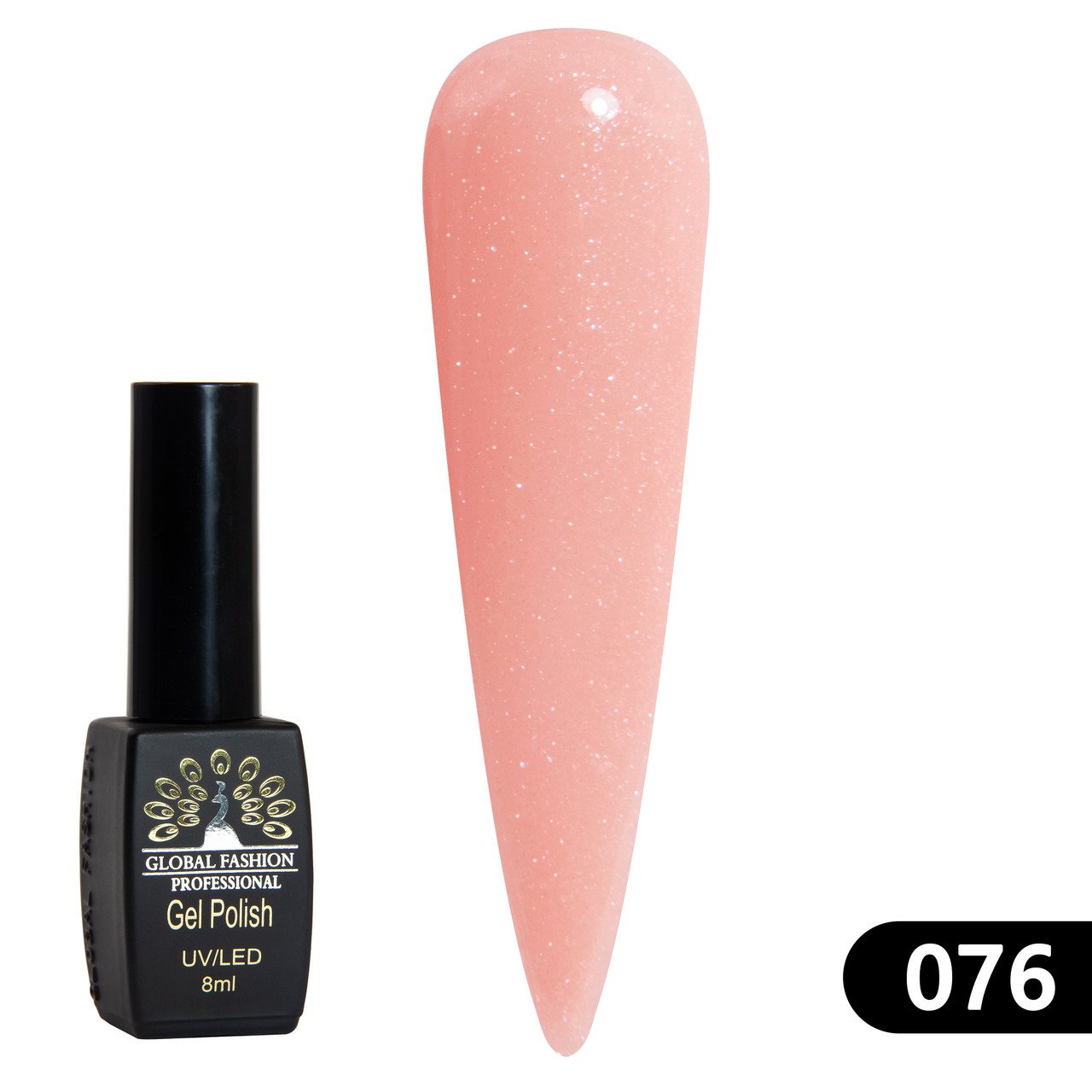 Гель-лак Global Fashion BLACK ELITE 076, 8 мл
