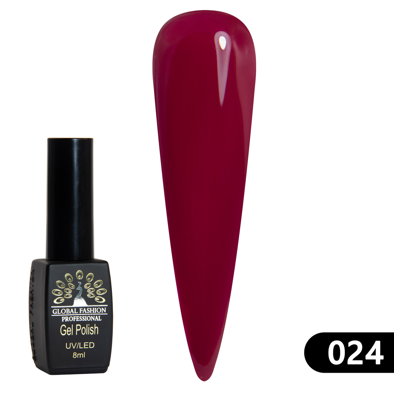 Гель-лак Global Fashion BLACK ELITE 024, 8 мл