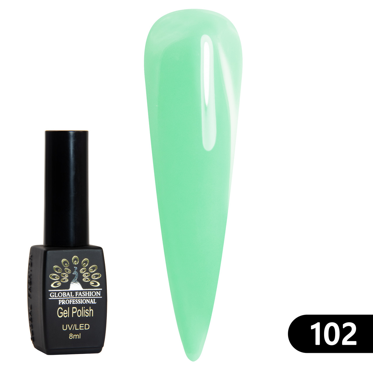 Гель-лак Global Fashion BLACK ELITE 102, 8 мл