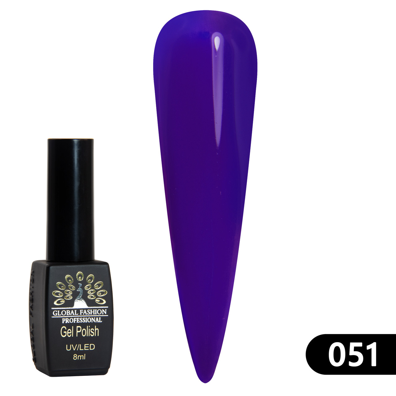 Гель-лак Global Fashion BLACK ELITE 051, 8 мл