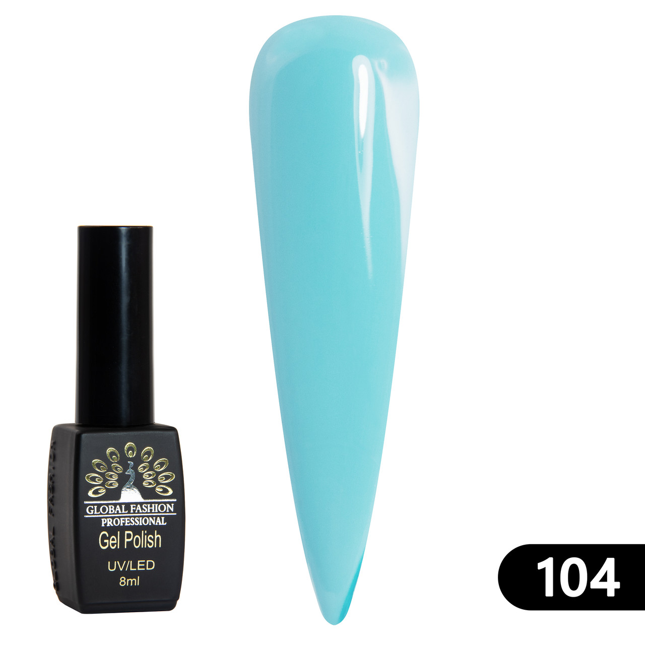 Гель-лак Global Fashion BLACK ELITE 104, 8 мл